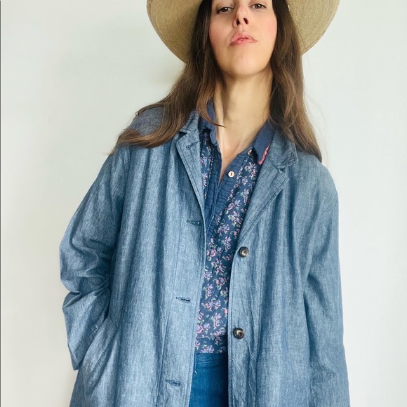 Denim Car Coat - Picture 4 of 6